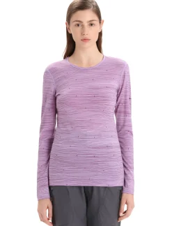Damen Icebreaker Funktionswäsche & Base Layer^Merino 200 Oasis Langarmshirt Ski Tracks Damen