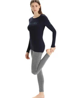 Damen Icebreaker Funktionswäsche & Base Layer^Merino 200 Oasis Langarmshirt Moon Phase Damen