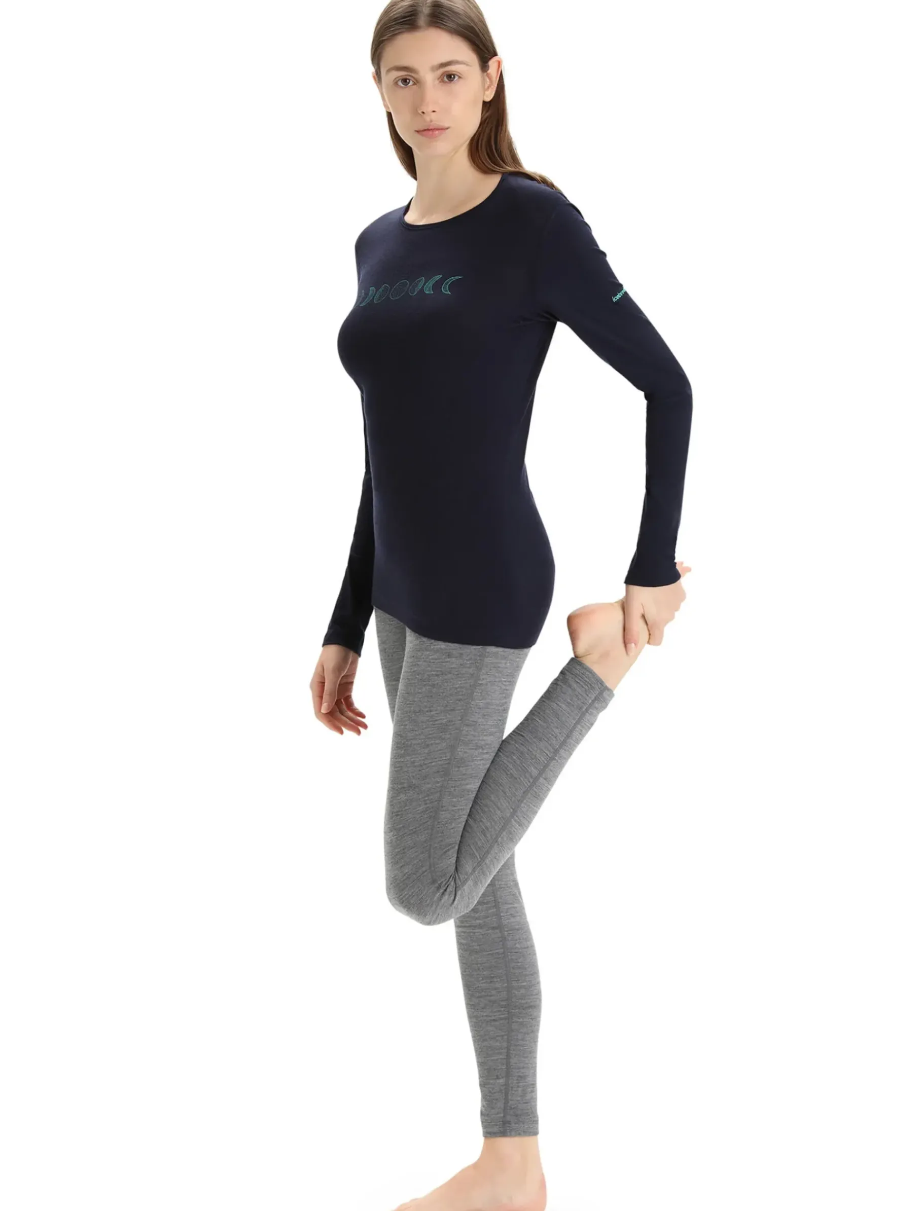 Damen Icebreaker Funktionswäsche & Base Layer^Merino 200 Oasis Langarmshirt Moon Phase Damen