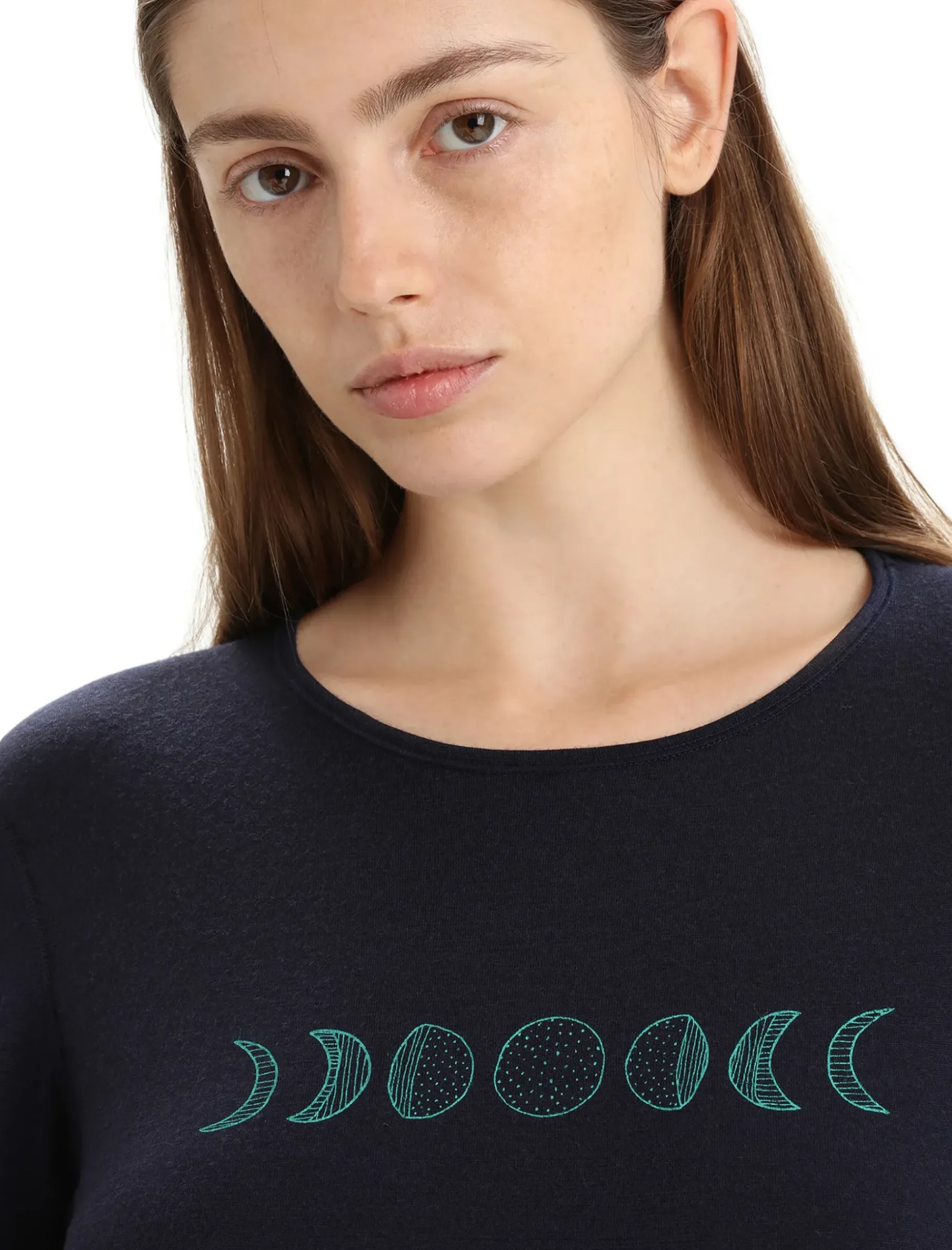 Damen Icebreaker Funktionswäsche & Base Layer^Merino 200 Oasis Langarmshirt Moon Phase Damen