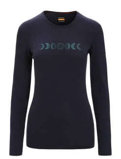 Damen Icebreaker Funktionswäsche & Base Layer^Merino 200 Oasis Langarmshirt Moon Phase Damen