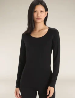 Damen Icebreaker Funktionswäsche & Base Layer^Merino 200 Oasis Thermo-Langarmshirt Mit U-Ausschnitt Damen
