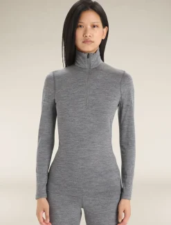 Damen Icebreaker Funktionswäsche & Base Layer^Merino 200 Oasis Thermo-Langarmshirt Mit Halblangem Reisverschluss Damen