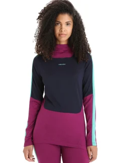 Damen Icebreaker Funktionswäsche & Base Layer^Merino 200 Sonebula Langarmshirt Mit Hohem Kragen Damen
