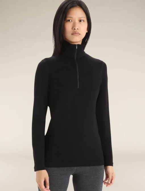 Damen Icebreaker Funktionswäsche & Base Layer^Merino 260 Tech Thermo-Langarmshirt Mit Halblangem Reisverschluss Damen