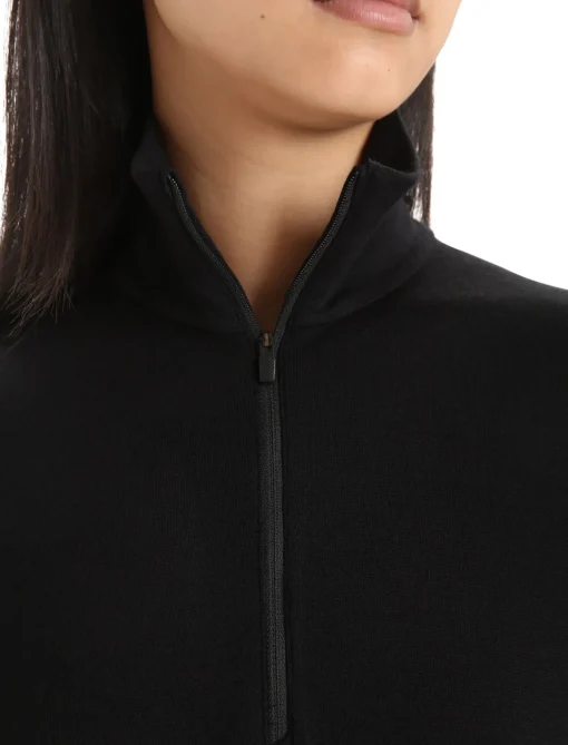 Damen Icebreaker Funktionswäsche & Base Layer^Merino 260 Tech Thermo-Langarmshirt Mit Halblangem Reisverschluss Damen
