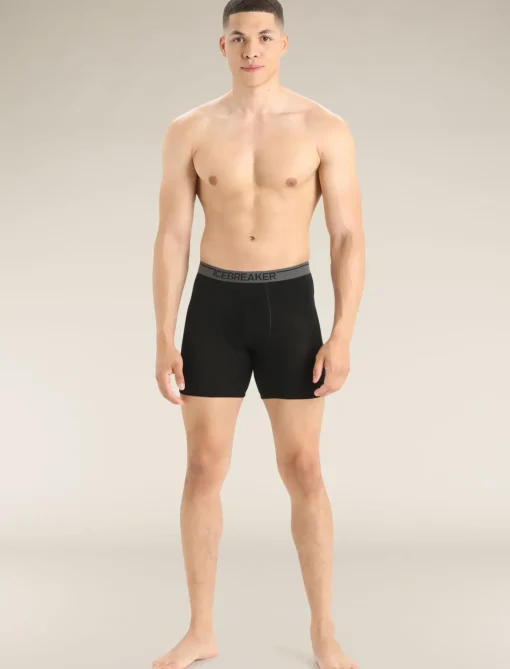 Herren Icebreaker Unterwäsche^Merino Anatomica Lange Boxershorts Herren