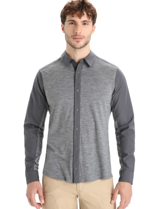 Herren Icebreaker Langärmlige Oberteile^Merino Hike Langarmshirt Herren