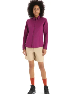 Damen Icebreaker Langärmlige Oberteile^Merino Hike Langarmshirt Damen