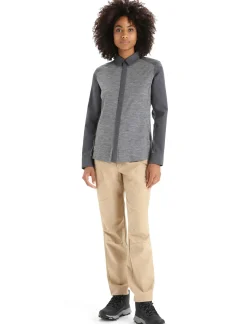 Damen Icebreaker Langärmlige Oberteile^Merino Hike Langarmshirt Damen
