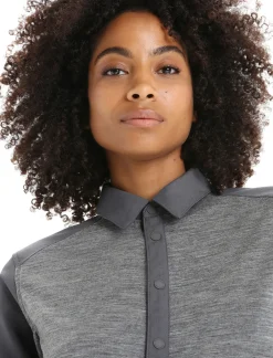 Damen Icebreaker Langärmlige Oberteile^Merino Hike Langarmshirt Damen