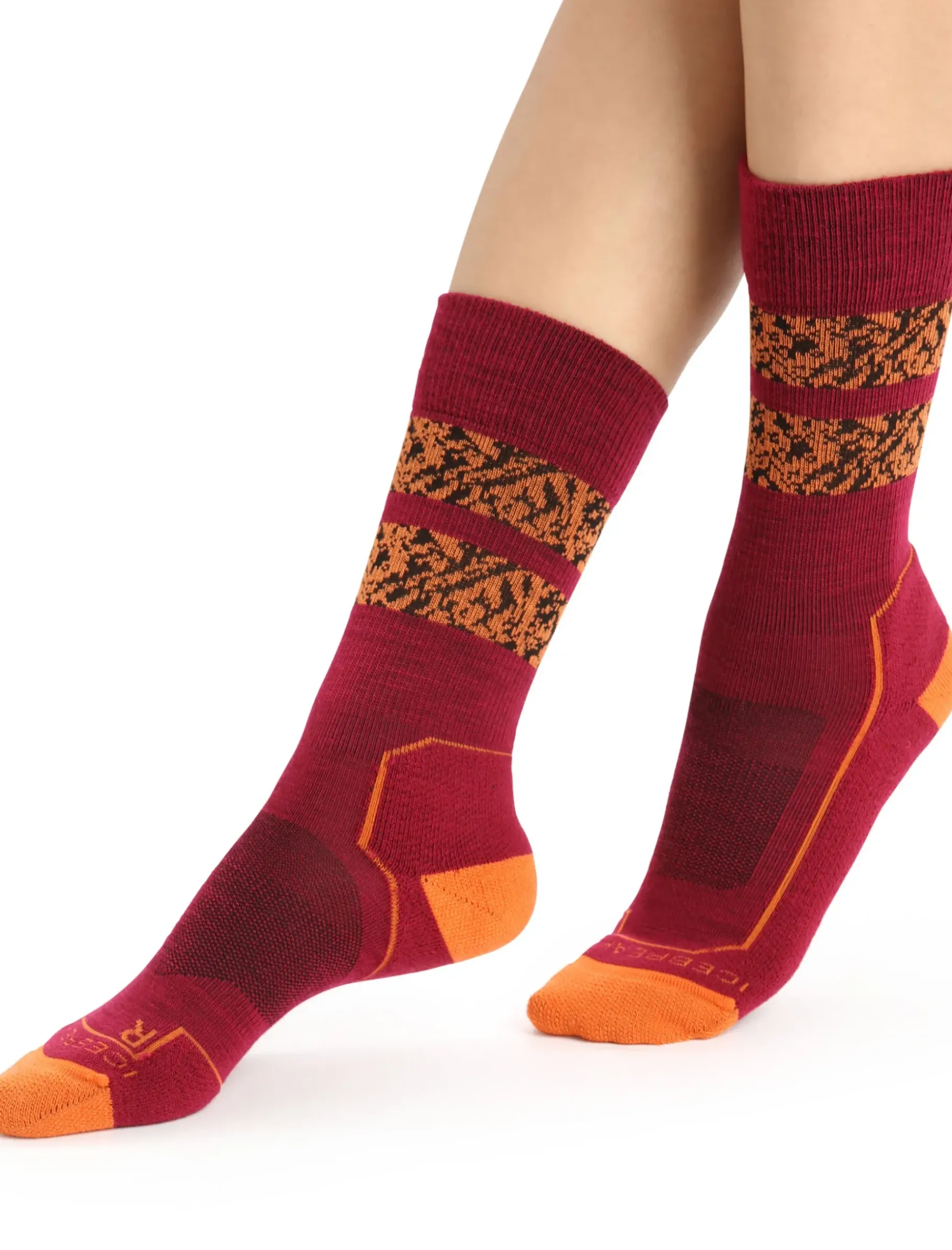 Damen Icebreaker Socken^Merino Hike+ Light Socken Crew Natural Summit Damen