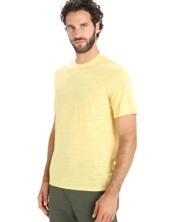 Herren Icebreaker Kurzarmshirts^Merino Leinen T-Shirt Stripe Herren
