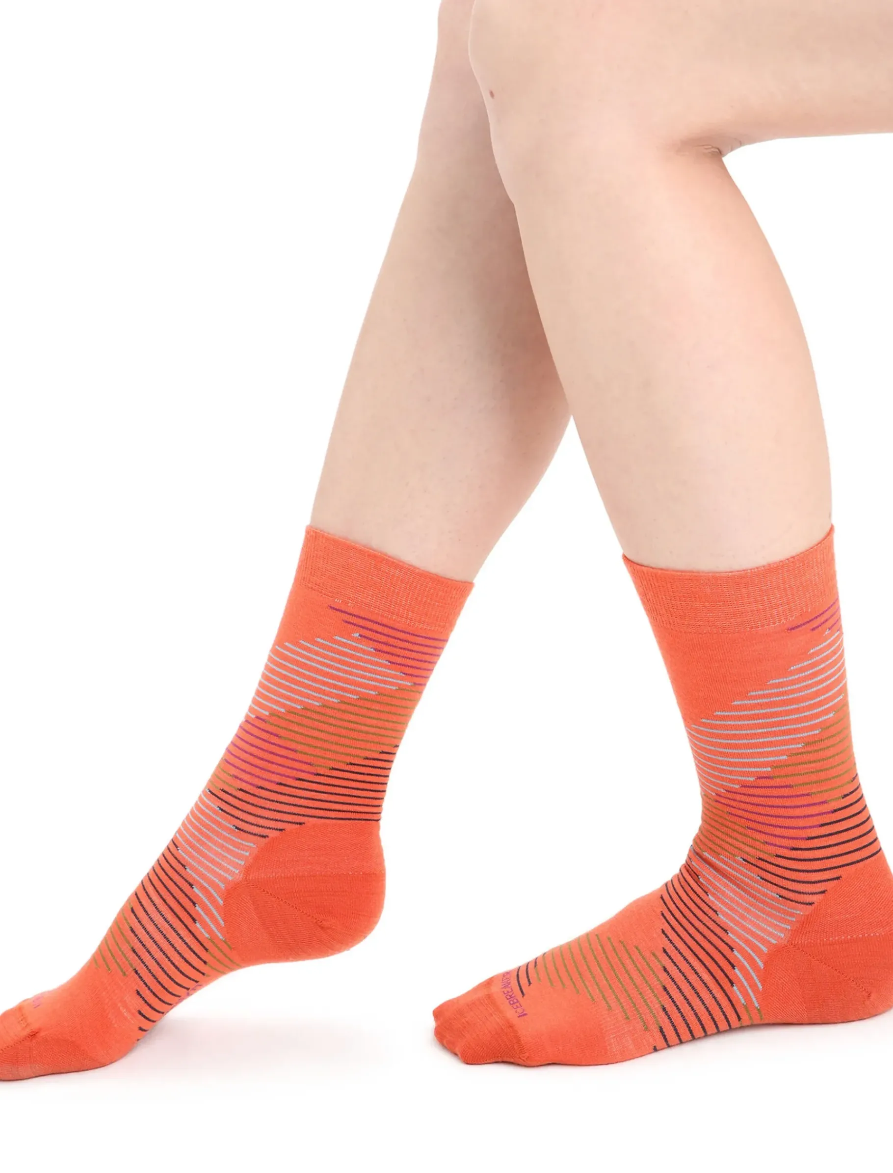 Damen Icebreaker Socken^Merino Lifestyle Feinstricksocken Crew Dashes Damen