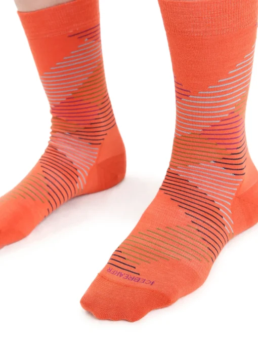 Damen Icebreaker Socken^Merino Lifestyle Feinstricksocken Crew Dashes Damen