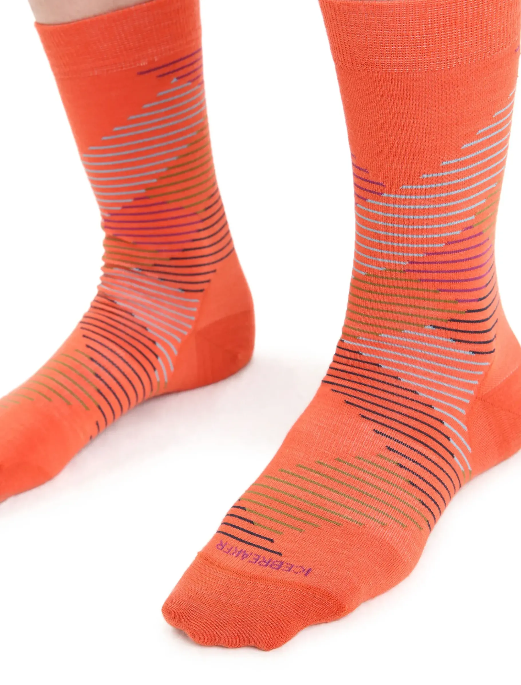 Damen Icebreaker Socken^Merino Lifestyle Feinstricksocken Crew Dashes Damen