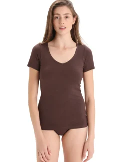 Damen Icebreaker Unterwäsche & Bhs^Merino Siren Kurzarmshirt Sweetheart Damen