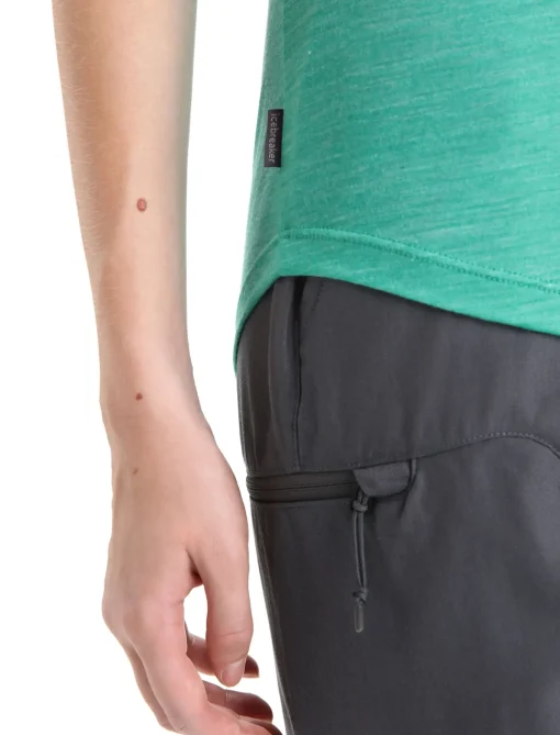 Damen Icebreaker Kurzarmshirts^Merino Sphere Ii T-Shirt Mit U-Ausschnitt Damen