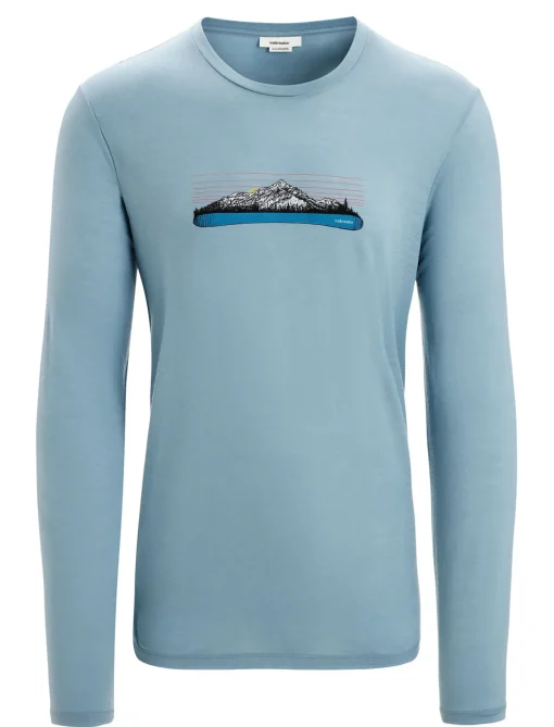 Herren Icebreaker Langärmlige Oberteile^Merino Tech Lite Ii Langarmshirt Ski Fields Herren