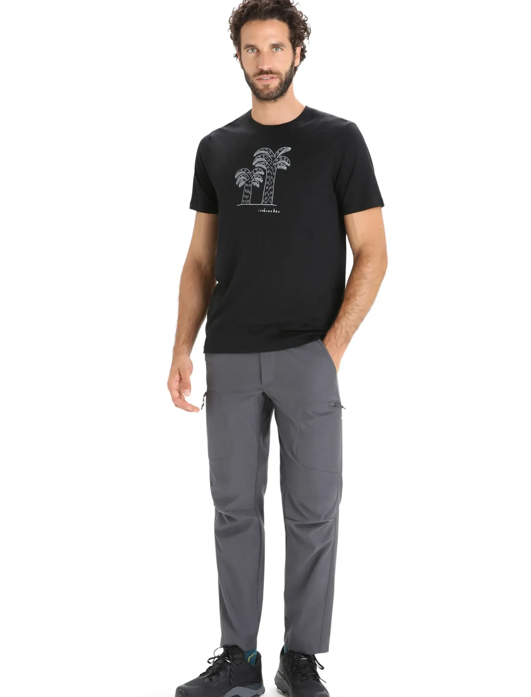 Herren Icebreaker Kurzarmshirts^Merino Tech Lite Ii T-Shirt Giant Ferns Herren