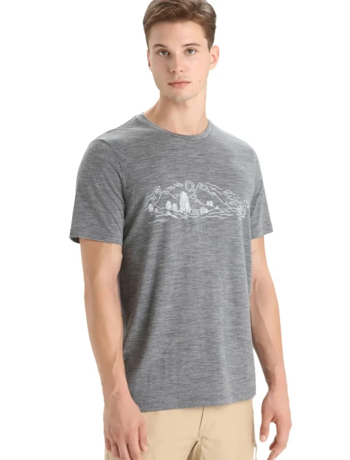 Herren Icebreaker Kurzarmshirts^Merino Tech Lite Ii T-Shirt Nature Sprint Herren