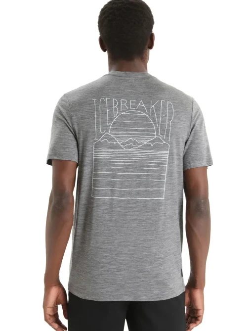 Herren Icebreaker Kurzarmshirts^Merino Tech Lite Ii T-Shirt Mountain Sunset Herren