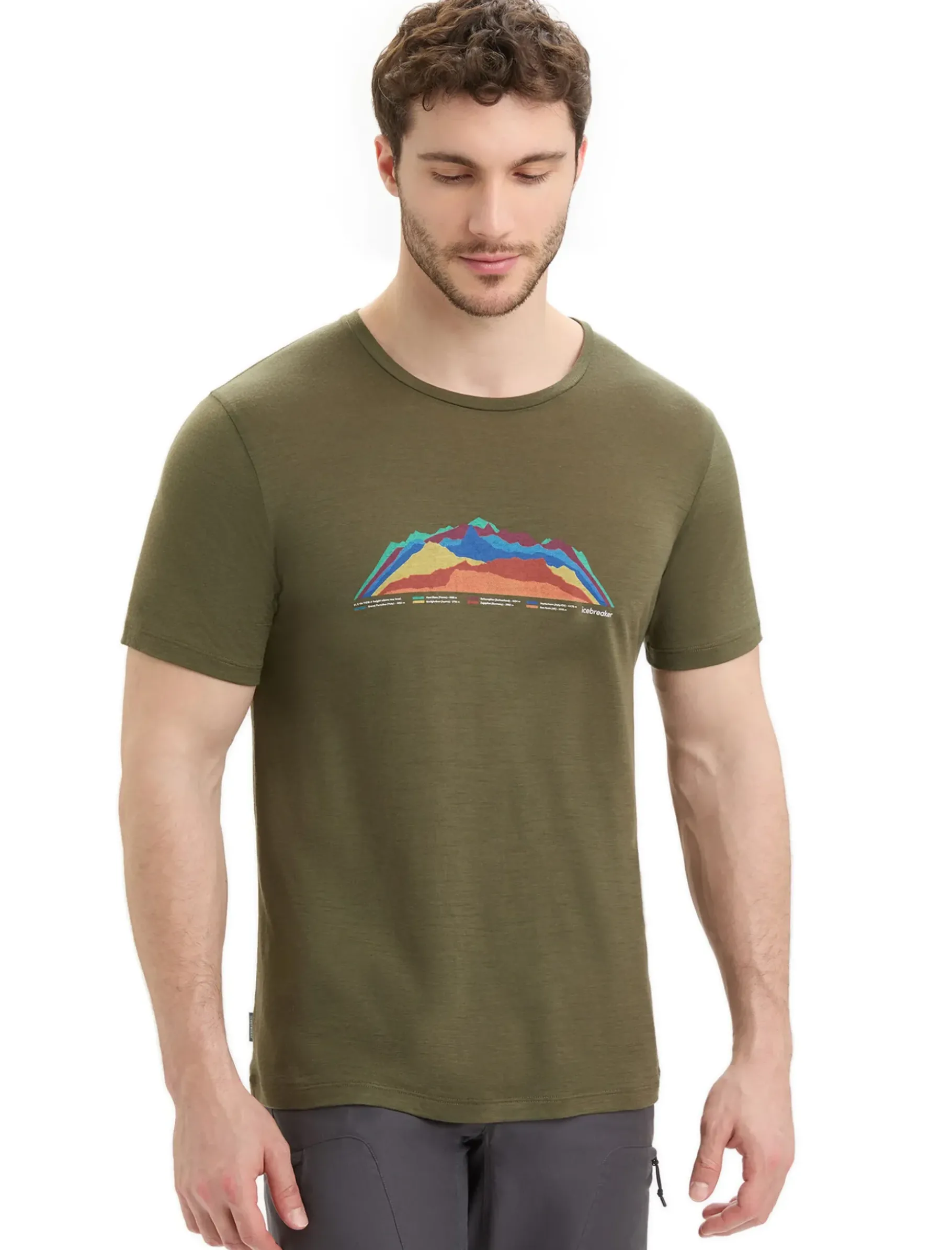 Herren Icebreaker Kurzarmshirts^Merino Tech Lite Ii T-Shirt 7 Mountain Tops Eu Herren