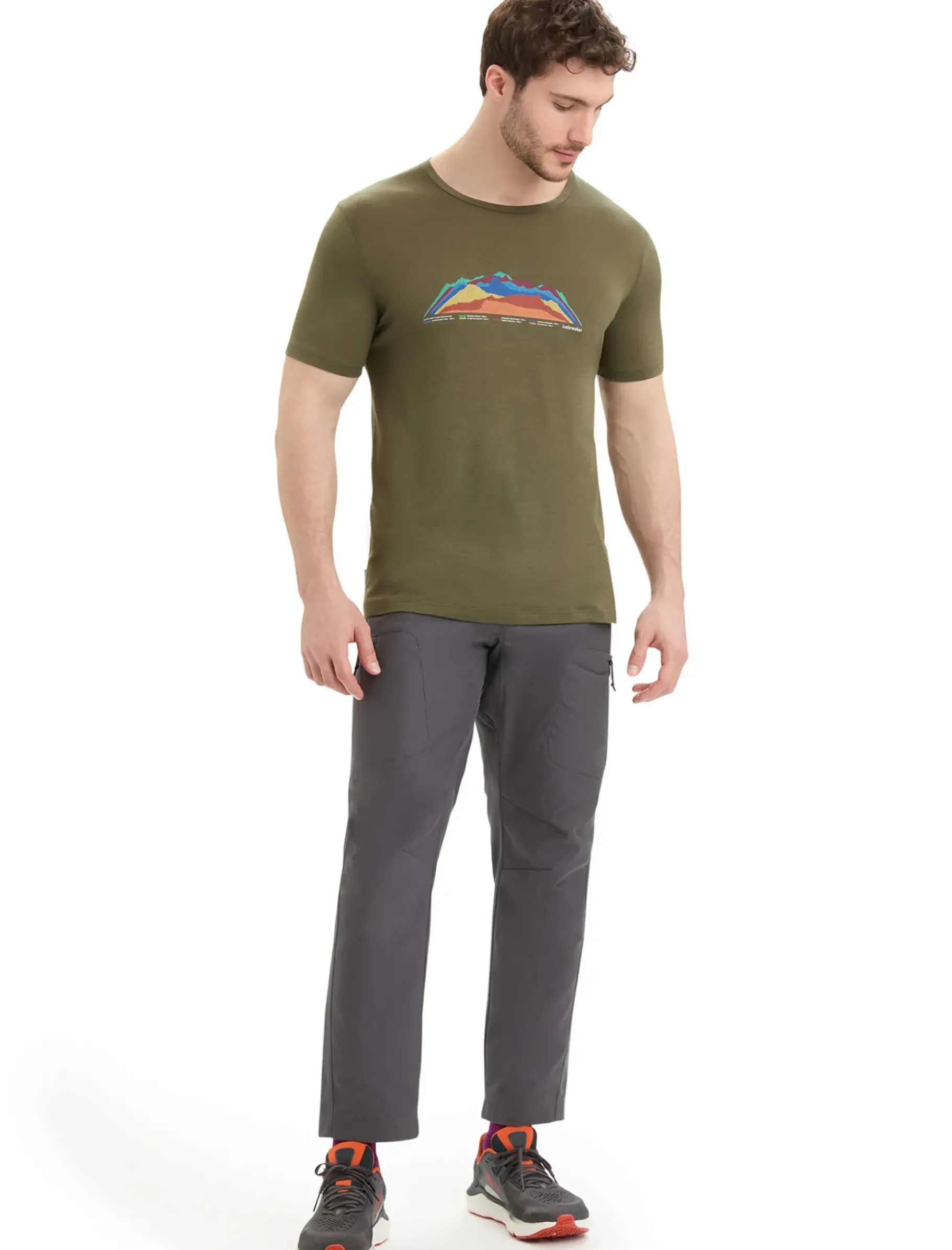 Herren Icebreaker Kurzarmshirts^Merino Tech Lite Ii T-Shirt 7 Mountain Tops Eu Herren