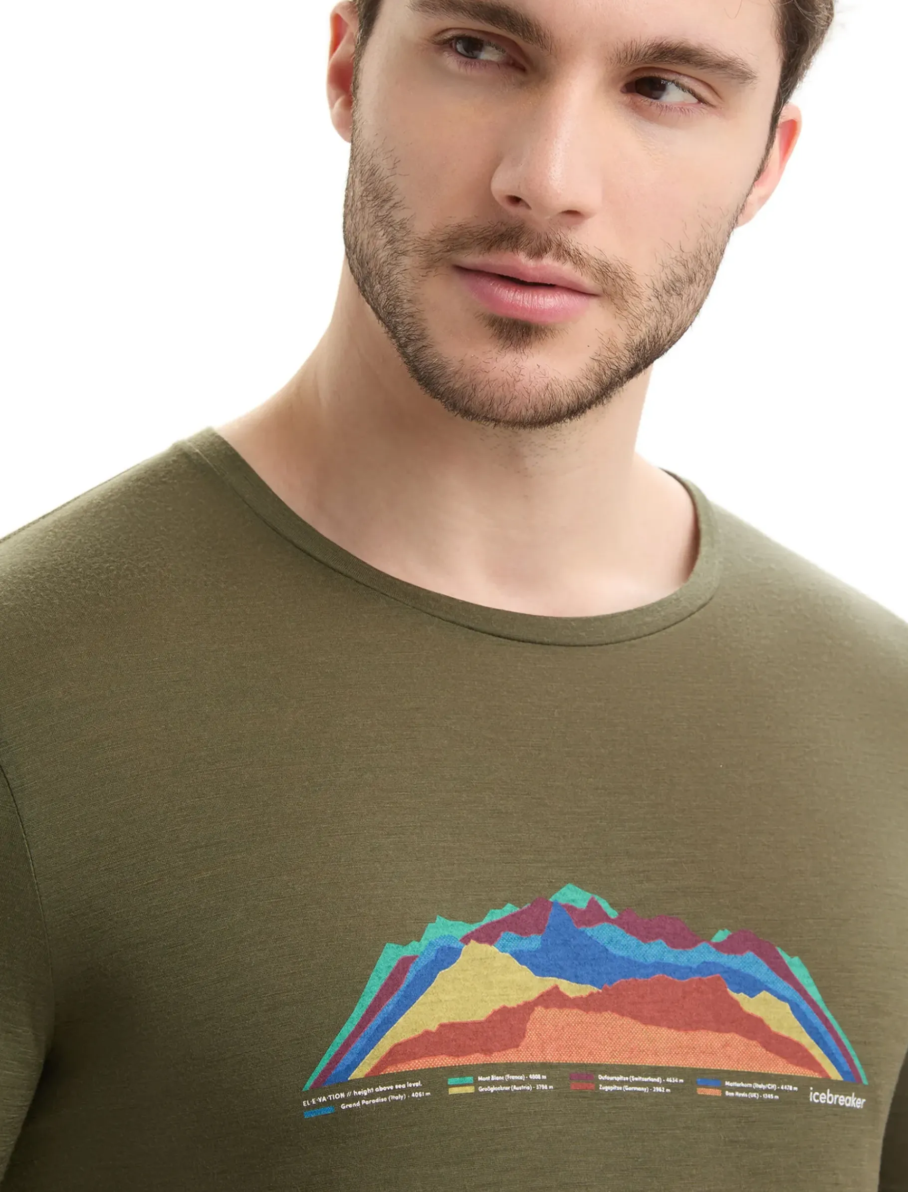 Herren Icebreaker Kurzarmshirts^Merino Tech Lite Ii T-Shirt 7 Mountain Tops Eu Herren