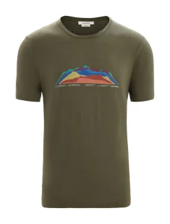 Herren Icebreaker Kurzarmshirts^Merino Tech Lite Ii T-Shirt 7 Mountain Tops Eu Herren