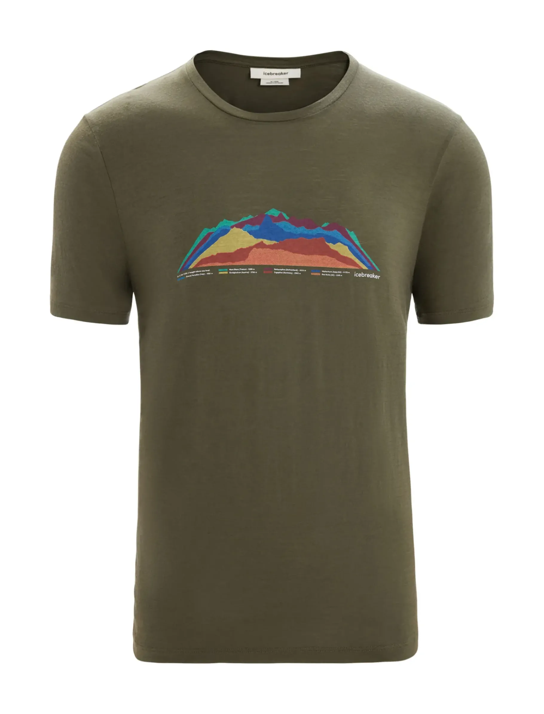 Herren Icebreaker Kurzarmshirts^Merino Tech Lite Ii T-Shirt 7 Mountain Tops Eu Herren