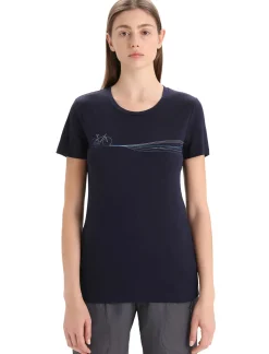 Damen Icebreaker Kurzarmshirts^Merino Tech Lite Ii T-Shirt Cadence Paths Damen