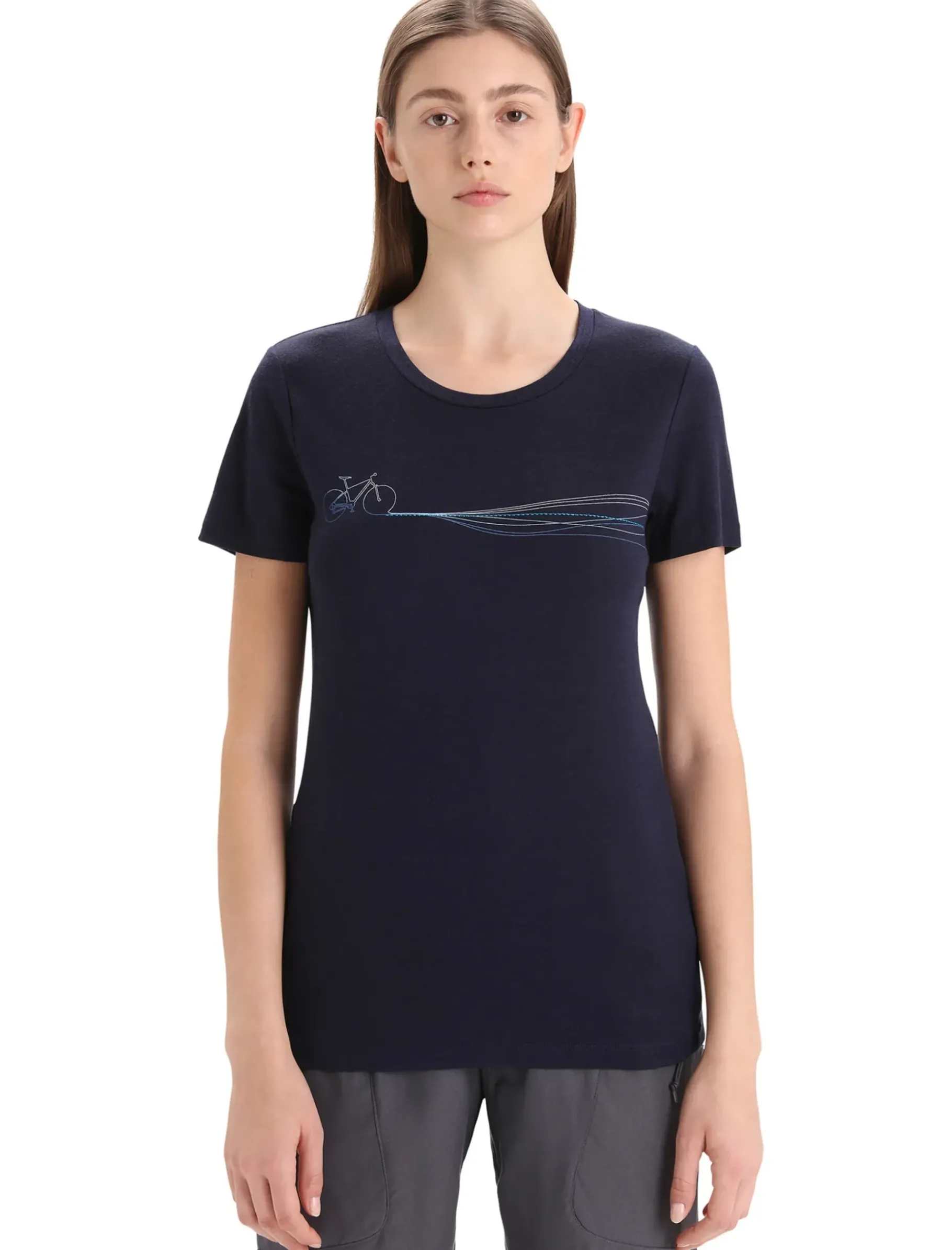 Damen Icebreaker Kurzarmshirts^Merino Tech Lite Ii T-Shirt Cadence Paths Damen