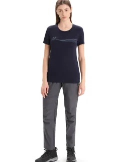 Damen Icebreaker Kurzarmshirts^Merino Tech Lite Ii T-Shirt Cadence Paths Damen