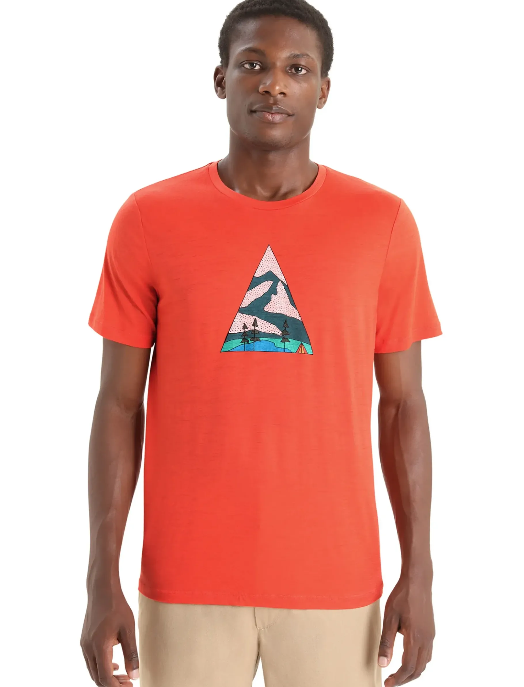 Herren Icebreaker Kurzarmshirts^Merino Tech Lite Ii T-Shirt Camping Grounds Herren