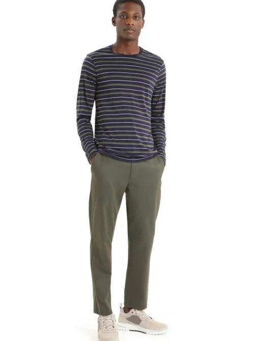 Herren Icebreaker Langärmlige Oberteile^Merino Wave Langarmshirt Stripe Herren