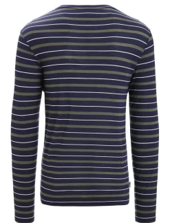 Herren Icebreaker Langärmlige Oberteile^Merino Wave Langarmshirt Stripe Herren