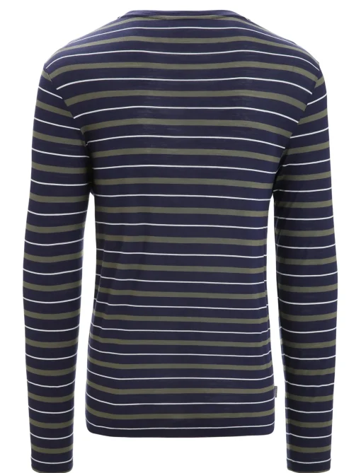 Herren Icebreaker Langärmlige Oberteile^Merino Wave Langarmshirt Stripe Herren