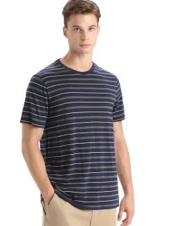 Herren Icebreaker Kurzarmshirts^Merino Wave T-Shirt Stripe Herren