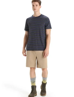 Herren Icebreaker Kurzarmshirts^Merino Wave T-Shirt Stripe Herren