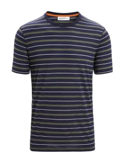 Herren Icebreaker Kurzarmshirts^Merino Wave T-Shirt Stripe Herren