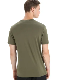 Herren Icebreaker Kurzarmshirts^Tencel™ Cotton T-Shirt Natural Logo Herren