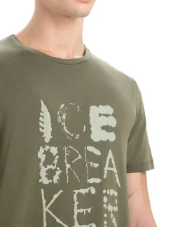 Herren Icebreaker Kurzarmshirts^Tencel™ Cotton T-Shirt Natural Logo Herren