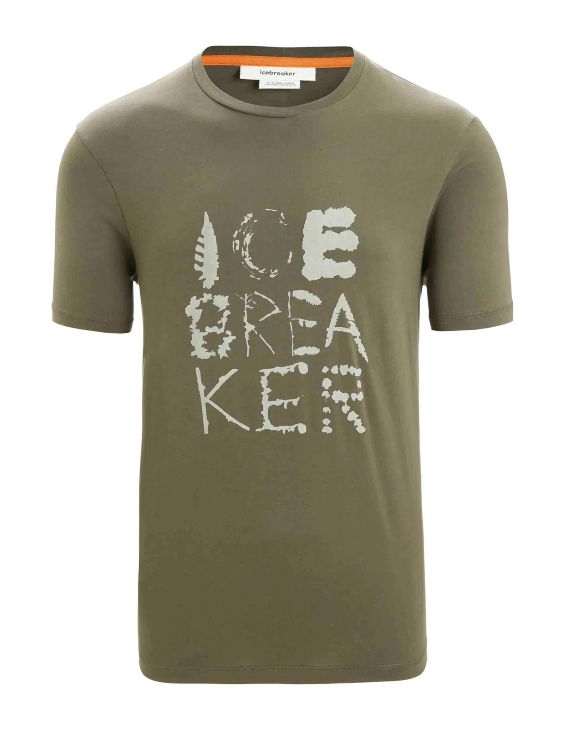 Herren Icebreaker Kurzarmshirts^Tencel™ Cotton T-Shirt Natural Logo Herren