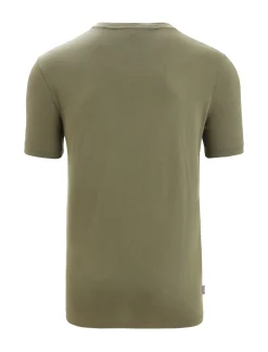 Herren Icebreaker Kurzarmshirts^Tencel™ Cotton T-Shirt Natural Logo Herren