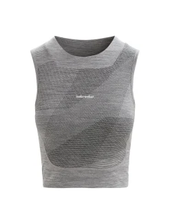 Damen Icebreaker Kurzarmshirts^Zoneknit™ Merino Crop Top Geodetic Damen