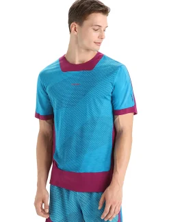 Herren Icebreaker Kurzarmshirts^Zoneknit™ Merino Kurzarmshirt Geodetic Herren