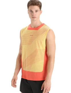 Herren Icebreaker Kurzarmshirts^Zoneknit™ Merino Tanktop Geodetic Herren